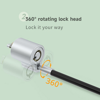 MK805 Seguridad 3x7mm Ranura de seguridad estándar Aleación de zinc Notebook Computadora con llave Cable antirrobo Laptop Cable Lock con llaves