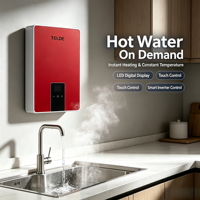 Chauffe-eau électrique sans réservoir compact en plastique pour salle de bain domestique avec affichage LED manuel et fonctions intelligentes – Vente en gros