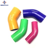 Manguera de Silicona Automotriz de 45, 90 y 180 Grados, Negra/Roja/Azul/Verde/Amarilla, 60mm 57mm, Reductora en Codo