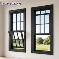 Ventanas Verticales de Doble Hoja de Aluminio Resistentes a Huracanes RICHOCEAN, Insonorizadas, con Doble Acristalamiento, Fáciles de Limpiar