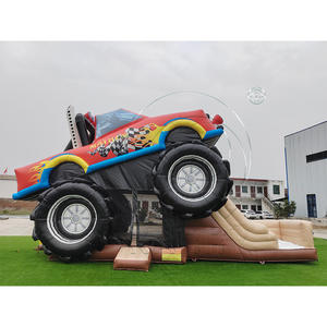 Structure gonflable <span class=keywords><strong>Monster</strong></span> Truck avec toboggan pour les fêtes d'anniversaire des enfants, les jeux en plein air et les événements de carnaval - Product Image 2