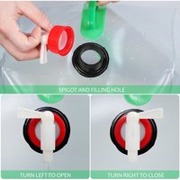 Bouteille d'eau pliable de 20L pour l'extérieur de qualité alimentaire avec robinet