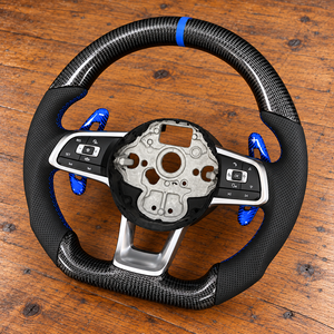   พวงมาลัยคาร์บอนไฟเบอร์หุ้มหนัง สำหรับ Golf 7 MK7 <span class=keywords><strong>GTI</strong></span> <span class=keywords><strong>Polo</strong></span> Tiguan Passat Jetta Touran สไตล์สปอร์ต - Product Image 4