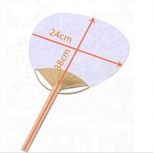 Abanico de Papel Uchiwa de Bambú Chino Ecológico, Decoración Blanca para Bodas, Flores Pintadas, Hecho a Mano, para Fiestas y Eventos - Product Image 6