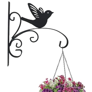 Support mural en métal personnalisé pour plantes Décoration intérieure Mangeoire à <span class=keywords><strong>oiseaux</strong></span> murale Lanterne Affichage de la lumière solaire Cintre pour plantes - Product Image 2