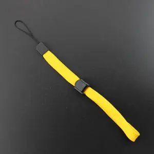 Yeni ürün sarı bilek kayışı halat cep cep telefonu kordon kimlik kartı rozeti tutucu kordon dokuma toptan kordon