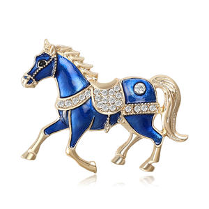Broche de Aleación con Forma de Caballo para Niños, Chapado en Oro, Joyería de Moda, Regalos para Bodas, Compromisos y Fiestas, Decoración Duradera con Color Personalizado - Product Image 3