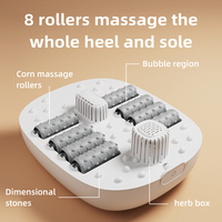 Baño de pies eléctrico con burbujas, masajeador de pies con acupresión, mini spa para pedicura, relajación en casa o salón.