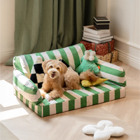 Canapé de luxe pour animaux de compagnie lit doux personnalisé pour chien et chat avec doublure étanche nouveau design en velours emballé dans un carton