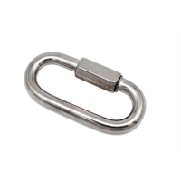 Maillon rapide en acier inoxydable 304 en forme de D pour balançoire, marine, chaîne pour chien, camping, réparation de câbles métalliques