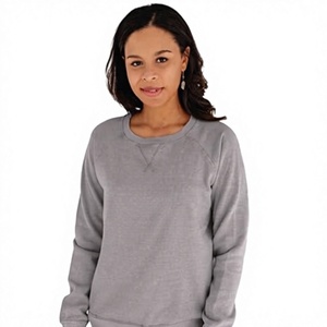 Sudadera Gris de Cuello Redondo para Mujer, 100% Algodón Tejido, Manga Larga, Corte Regular, para Otoño - Product Image 2
