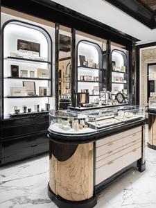 Gỗ tự nhiên mỹ phẩm hiển thị đứng nước hoa trang điểm Kệ sản phẩm Showcase chăm sóc da cửa hàng trang trí giá - Product Image 3