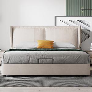 Foshan — cadre de <span class=keywords><strong>lit</strong></span> blanc, tissu double, taille super king, fabriqué en chine, bas, vente en gros - Product Image 4