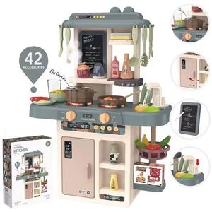 Ensemble de jeu de rôle de cuisine pour tout-petits personnalisé, jouets de cuisine en bois pour enfants avec sons et lumières pour filles - Product Image 1
