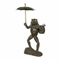 The <strong>Best</strong> <strong>Selling</strong> Outdoor <strong>Garden</strong> Decorated Bronze Frog Fountain Umbrella <strong>Sculpture</strong>