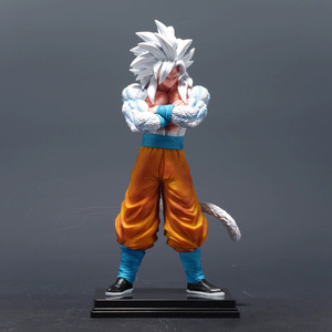 Figurine d'action <span class=keywords><strong>DBZ</strong></span> Goku Super Saiyan 5 avec tête interchangeable, tenue orange classique et accessoires bleus, 32 cm de haut, jouet de collection en PVC - Product Image 6