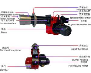 Brûleur à gaz en fonte pour four à pizza poêle GPL industriel haute pression commerciale 91.5kg testé et certifié - Product Image 6