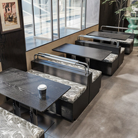 Meubles de restaurant modernes de luxe léger, table et chaises, mobilier de restauration personnalisé, banquette de restauration rapide, ensemble table et chaises