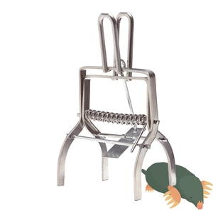 Galvanized Solid Metal Farm Garden Outdoor MoleHunter Galvanized Steel Metal Scissor Claw Mole Trap to Kill Moles - Product Image 1