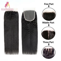 Lots de Cheveux Humains Brésiliens Remy Ondulés en Gros, Transparentes pour Base Double Trame 5*5, Combinaison 350g, Densité 150%-180%