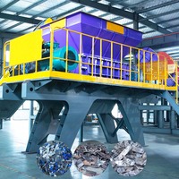 Machine de pré-déchiquetage à double axe pour jantes en alliage, jantes en aluminium et voitures usagées