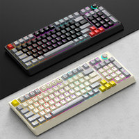 Clavier mécanique de haute qualité à 98 touches, éclairage RVB, clavier de jeu pour PC de bureau filaire USB avec bouton