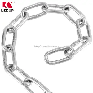 重型金属链节SS304焊接实用链9.8英尺x 1/4英寸304不锈钢链节挂野营链