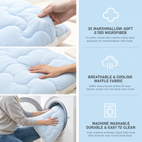 Coussin de cou ergonomique Kingworth en tissu soyeux rafraîchissant, doux et moelleux, pour un sommeil confortable