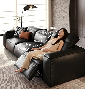 Sofá Funcional con Diseño de Teclas de Piano, Sofá Cama Eléctrico Deslizable, Sofá Vertical Separado de Cuero Vacuno de Primera Calidad, Suave y Transpirable - Product Image 6