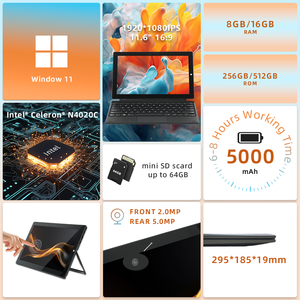 Tùy chỉnh Thương hiệu Mới <span class=keywords><strong>Windows</strong></span> 5000mAh 2 trong <span class=keywords><strong>1</strong></span> Tablet PC 11.6 ''ips 8GB/256GB kinh doanh Tablet PC với bàn phím - Product Image 3