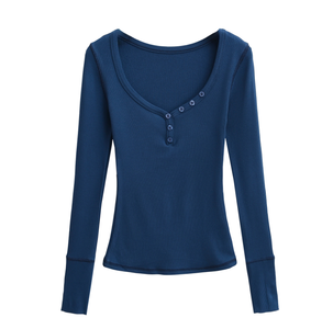 Runwaylover 3922 Printemps 2025 T-shirt basique à col en V sexy pour femme - Product Image 6
