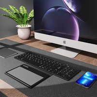 Keyboard nirkabel Universal, Touchpad ABS USB tiga sistem, Dome eksternal, nirkabel Kulit Untuk Laptop ponsel PC BT