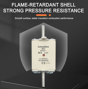 Serie NH, alta capacidad de ruptura, bajo voltaje, Cartucho HRC, borde de cuchillo, fusible térmico de cerámica, recorte - Product Image 5