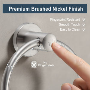 Porte-<span class=keywords><strong>serviette</strong></span> mural en acier inoxydable de conception ronde pour salle de bain - Product Image 3