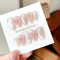 Nail Art luxe or estampage presse sur les ongles carte d'affichage ongles faits à la main boîte d'emballage fond fleurs cartes