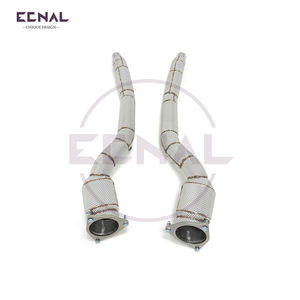 Para 2012 + <span class=keywords><strong>Ferrari</strong></span> <span class=keywords><strong>FF</strong></span> 6.3L <span class=keywords><strong>V12</strong></span> T304 Acero inoxidable CON PROTECCIÓN TÉRMICA Bajante Producto Ecnal - Product Image 2