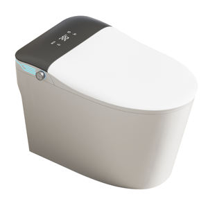 Toilette intelligente avec bidet en céramique, ouverture/fermeture automatique, siège chauffant, séchage à l'air chaud - Tout contrôlé par télécommande, modèle de drainage en S inclus - Product Image 2