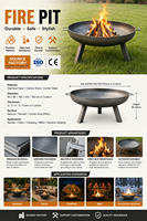 Brasero, foyer extérieur robuste en acier Corten pour bois, cheminée rustique pour hôtel, complexe hôtelier, villa, projet paysager