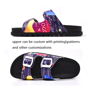 Unisex platformu düz açık slaytlar yuvarlak ayak rahat kadın sandalet eva kalın taban flip flop