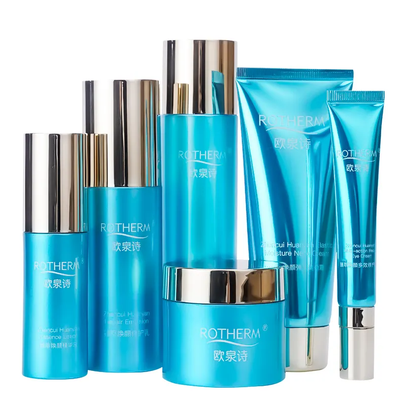 Nieuwe Collectie Facial Kit Anti Gezicht Hydraterende Verhelderende Private Label Anti Aging Verstevigende Glas Huidverzorging Schoonheid Cosmetische Set