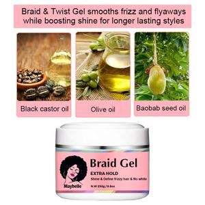 Private Label Custom Hair moulding <span class=keywords><strong>Gel</strong></span> Extra Edge Control <span class=keywords><strong>Gel</strong></span> <span class=keywords><strong>per</strong></span> intrecciare a tenuta forte No White 4c Hair Edge Control - Product Image 5