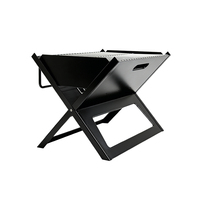 Barbecues Pinnovo en acier inoxydable, grils de barbecue, grils à charbon de bois pliables pour la randonnée en plein air, réchauds de camping portables