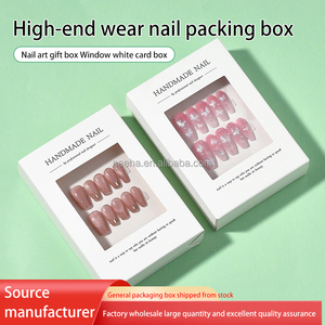 Coffret cadeau pour ongles en poly <span class=keywords><strong>Kawaii</strong></span> avec logo personnalisé boîtes à pointes Gel souple couverture complète boîte d'emballage pour ongles à presser - Product Image 2