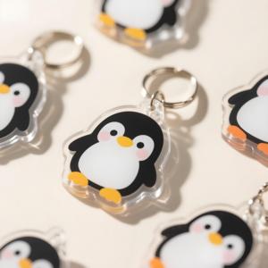 Factory Custom Design Anime Color Glitter Acrylic Keychain Personalize Cute Plastic Clear Acrylic Key Ring