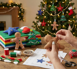 Décorations de Noël 3D en feutre faites à la main en forme de <span class=keywords><strong>rennes</strong></span>, vente en gros <span class=keywords><strong>directe</strong></span> d'usine pour les fêtes - Product Image 2
