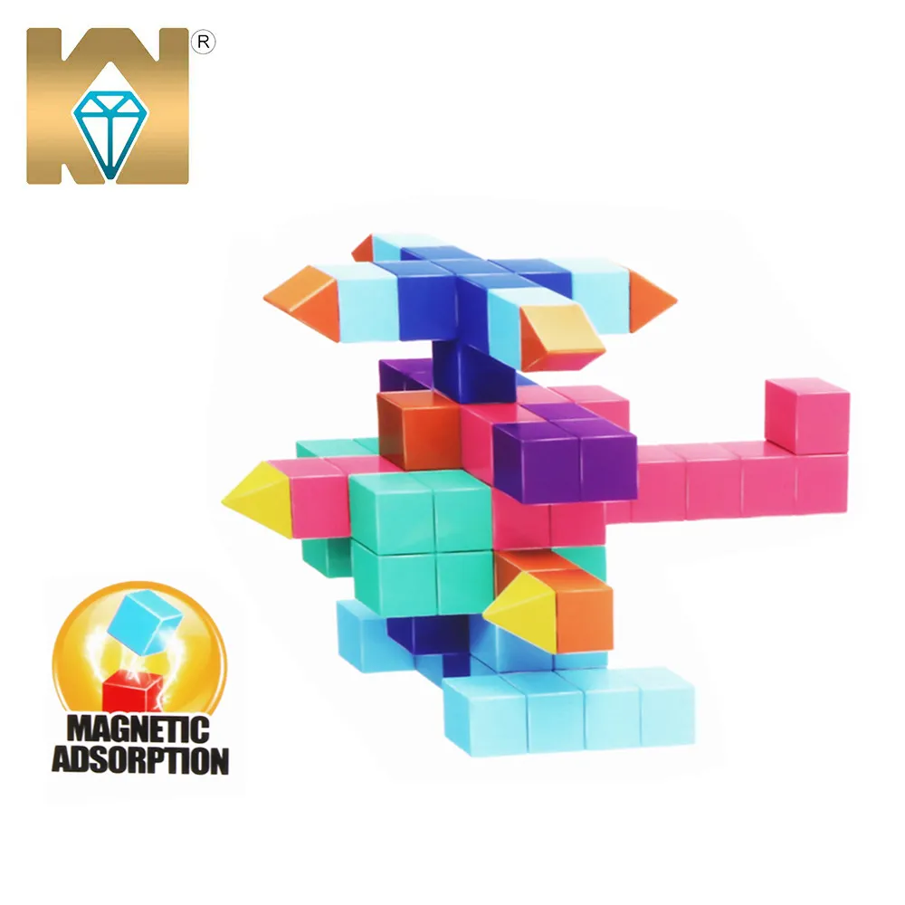 फैक्टरी सीधे सप्लायर playmags ABS सामग्री खिलौने 3D निर्माण ब्लॉकों खिलौना बच्चों के लिए चुंबकीय ब्लॉक