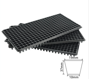 Garden Vegetable planting Pot Black Plastic Hydroponic Seedling Trays