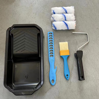 Ensemble de pinceaux roulants industriels et de bricolage de 9 pouces Outil de peinture personnalisable avec tige d'agitation pour applicateur de peinture à mastic Option OEM