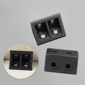 Supports d'angle en plastique avec couvercles pour meubles, connecteurs d'angle droit pour armoires, supports de suspension en fer transparents et durables de petite taille - Product Image 2