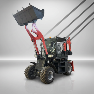 Mini pelle rétrocaveuse diesel 4x4 de haute qualité, moteur CE EPA, petite pelle rétrocaveuse, chargeuse rétrocaveuse hydraulique - Product Image 1